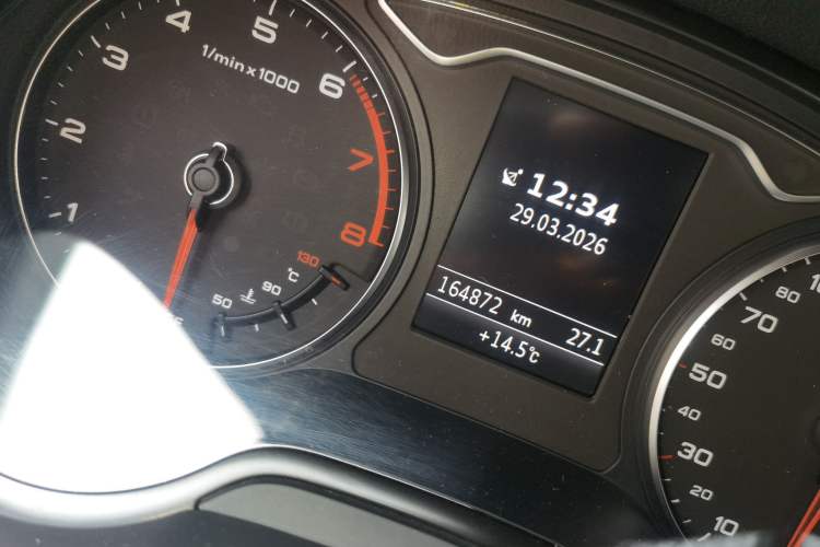 Used Audi A3 2015 Sportback 45 TFSI S line sports model Odometer Close Up