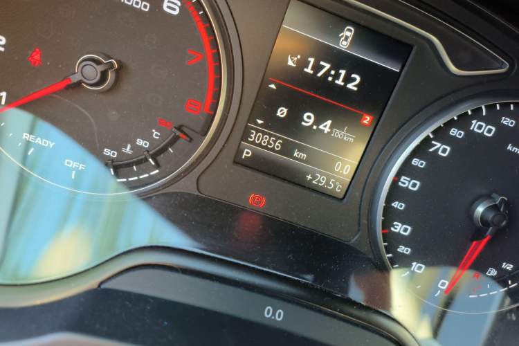 Used Audi A3 2015 Limousine 45 TFSI S line Luxury Model Odometer Close Up