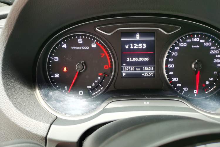 Used Audi A3 2015 Sportback 45 TFSI S line sports model Odometer Close Up