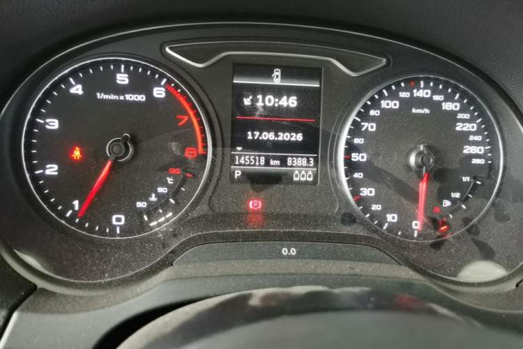 Used Audi A3 2015 Limousine 45 TFSI S line Luxury Model Odometer Close Up