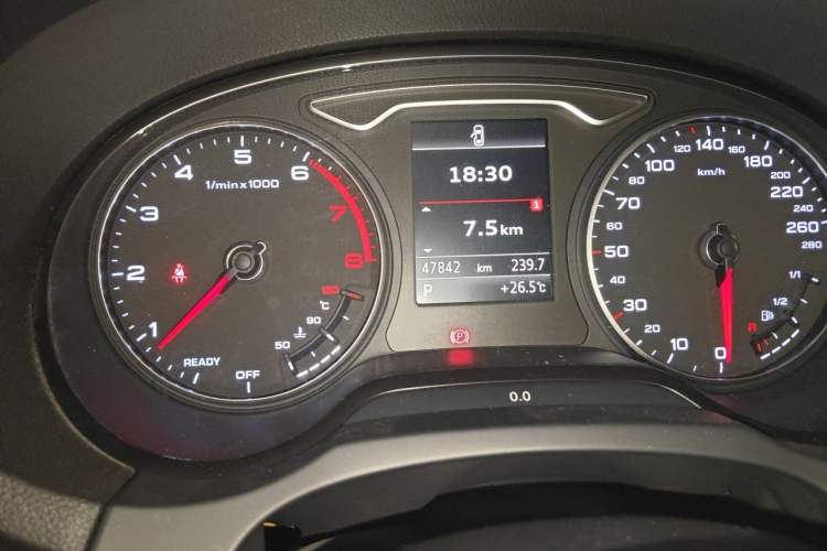 Used Audi A3 2015 Sportback 45 TFSI S line sports model Odometer Close Up