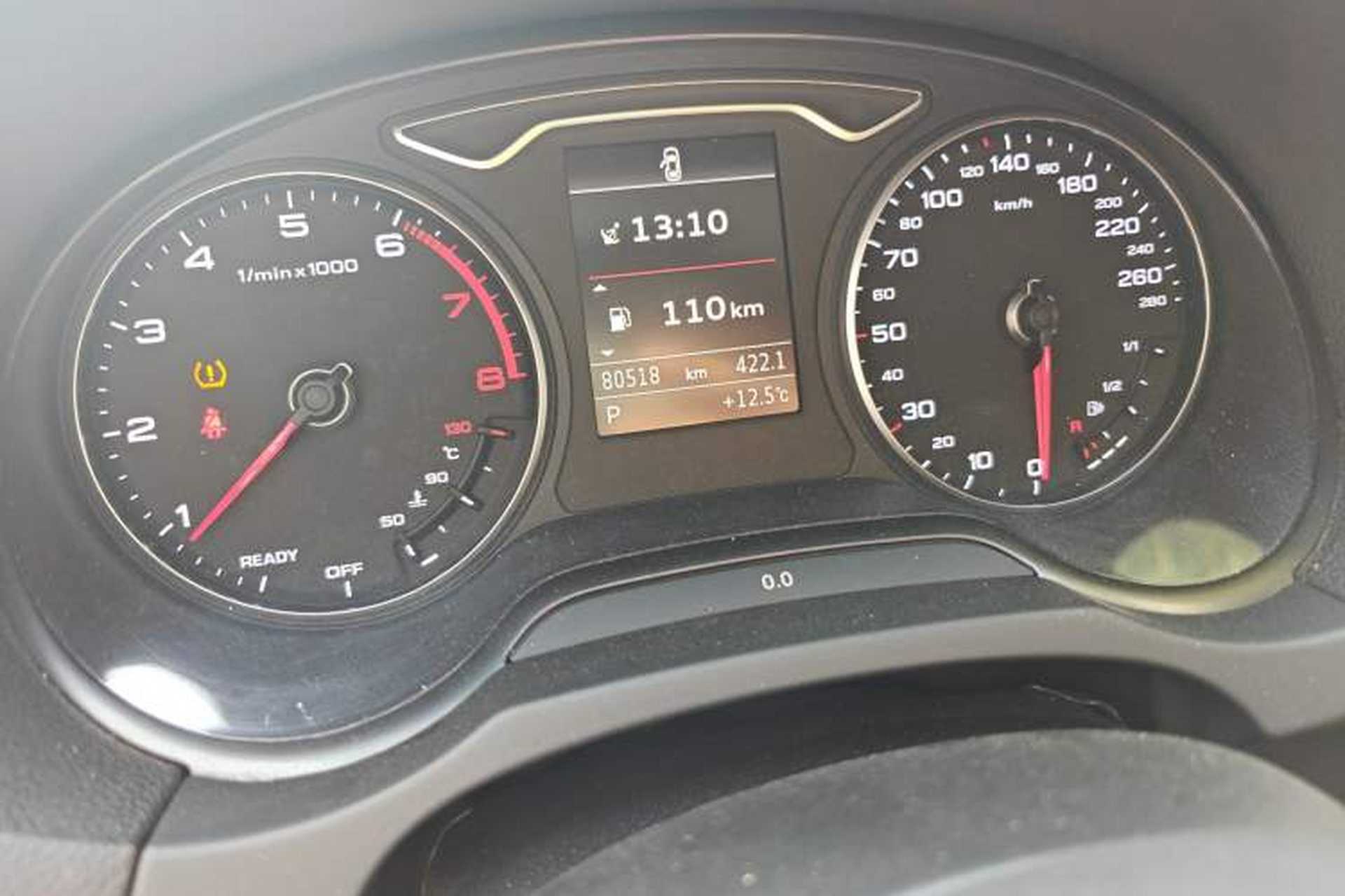 Used Audi A3 2015 Limousine 40 TFSI Automatic Comfort Model Odometer Close Up