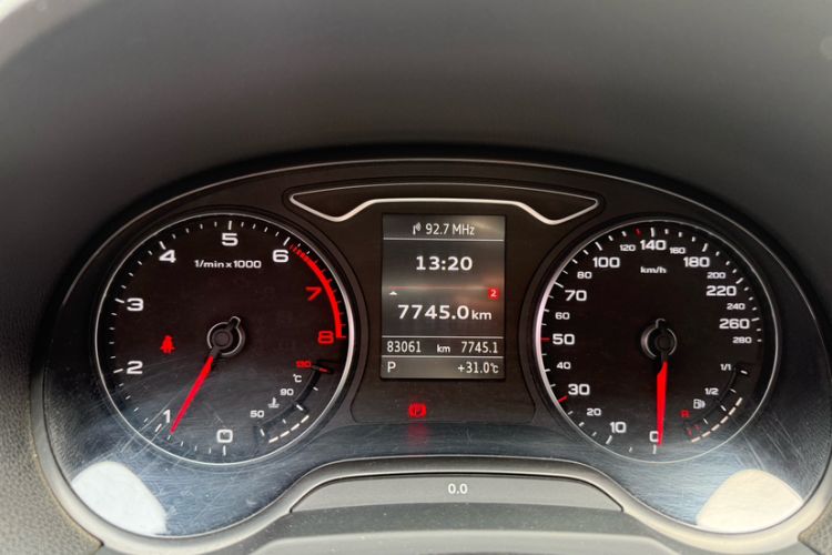 Used Audi A3 2015 Sportback 40 TFSI Automatic Comfort Model Odometer Close Up