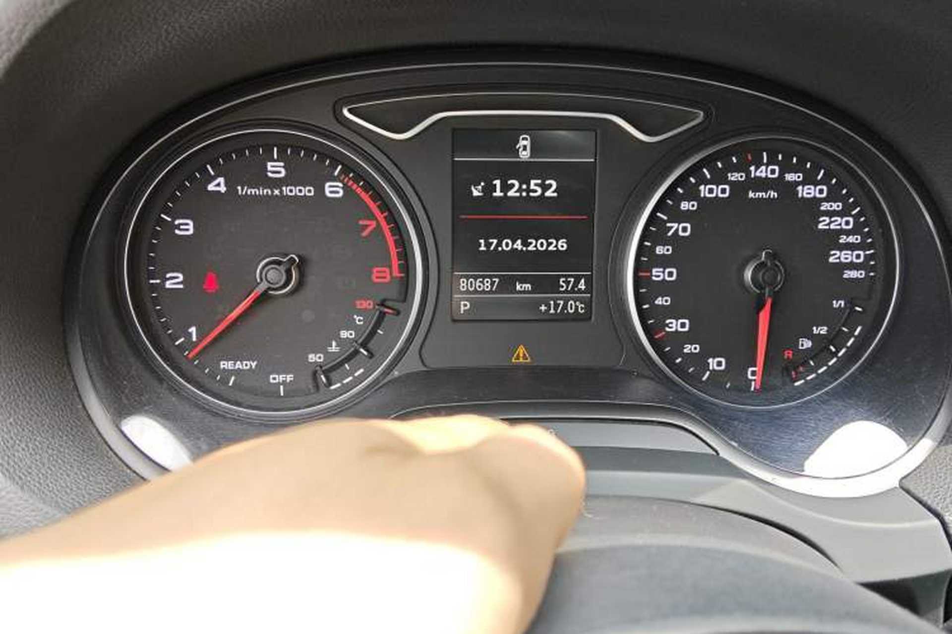 Used Audi A3 2016 Sportback 40 TFSI Luxury Model Odometer Close Up