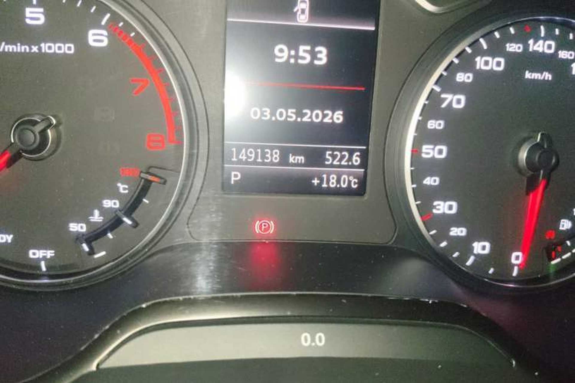 Used Audi A3 2017 Limousine 35 TFSI Sport Edition Odometer Close Up