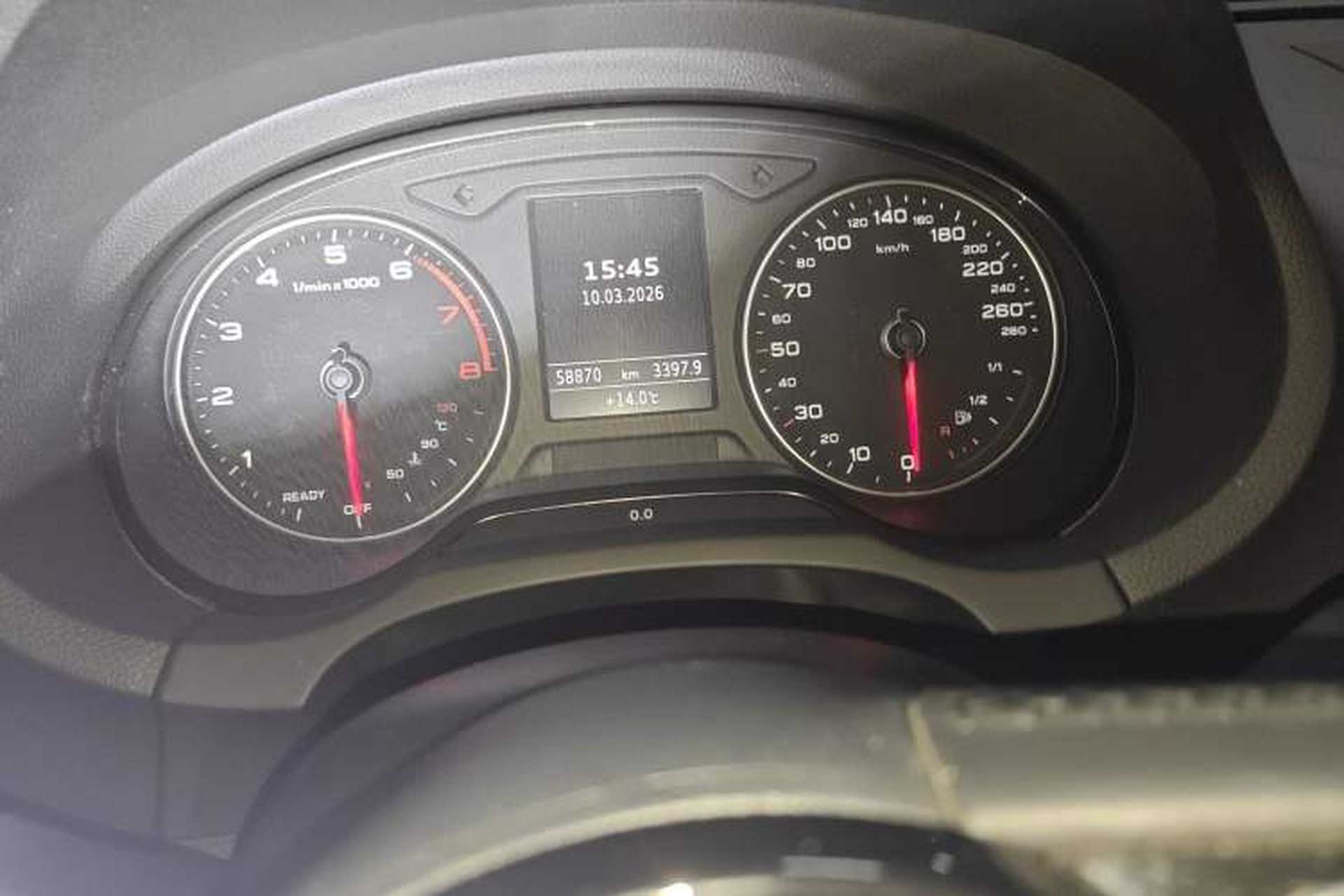 Used Audi A3 2017 Limousine 35 TFSI Fashion Model Odometer Close Up