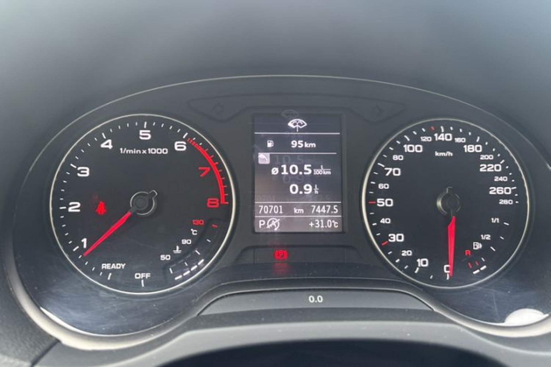 Used Audi A3 2019 Limousine 35 TFSI Fashion Edition China VI Emission Standard Odometer Close Up
