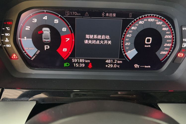 Used Audi A3 2021 A3L Limousine 35 TFSI Fashionable and Elegant Model Odometer Close Up