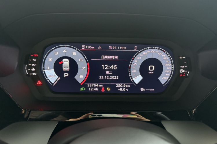 Used Audi A3 2022 A3L Limousine 35 TFSI Fashionable and Elegant Model Odometer Close Up