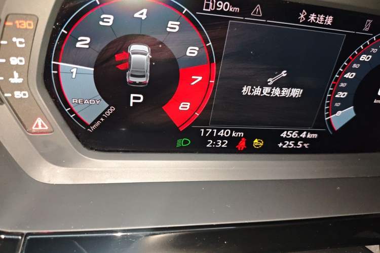 Used Audi A3 2022 A3L Limousine 35 TFSI Fashion Sport Model Odometer Close Up