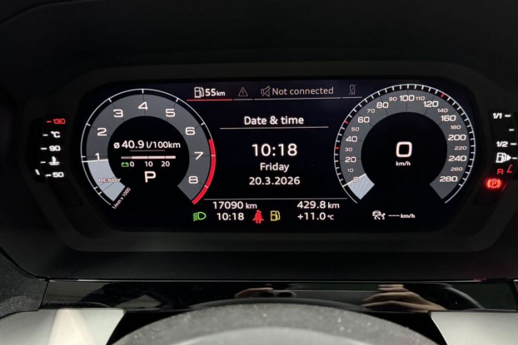 Used Audi A3 2022 Sportback 35 TFSI Fashionable Sports Model Odometer Close Up