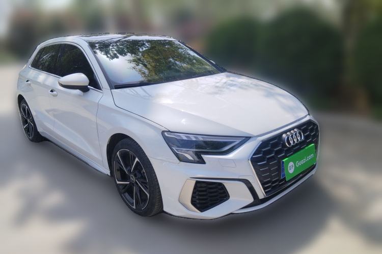 Used Audi A3 2023 Updated Sportback 35 TFSI Stylish Sports Type Front Right 45 Deg
