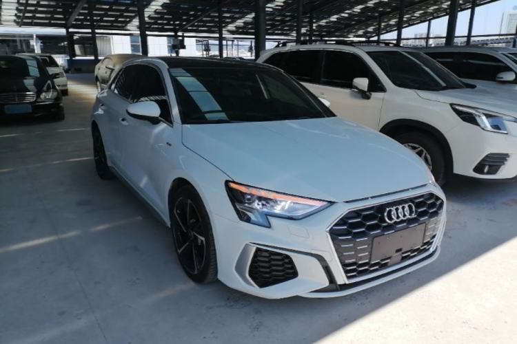 Used Audi A3 2023 Updated Sportback 35 TFSI Stylish Sports Type Front Right 45 Deg
