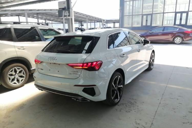 Used Audi A3 2023 Updated Sportback 35 TFSI Stylish Sports Type Rear Right 45 Deg