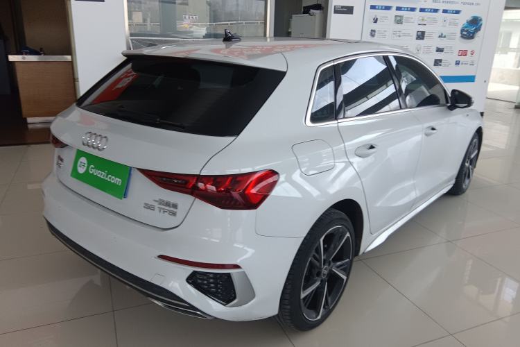 Used Audi A3 2023 Updated Sportback 35 TFSI Stylish Sports Type Rear Right 45 Deg