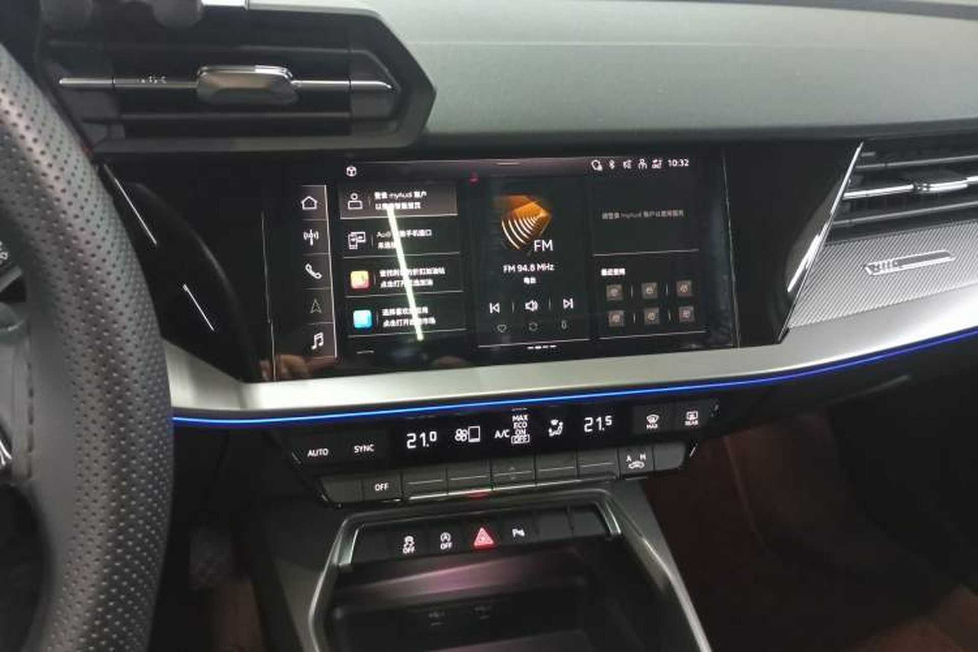 Used Audi A3 2024 A3L Limousine 35 TFSI Fashion Sport Model Audio And AC Panel