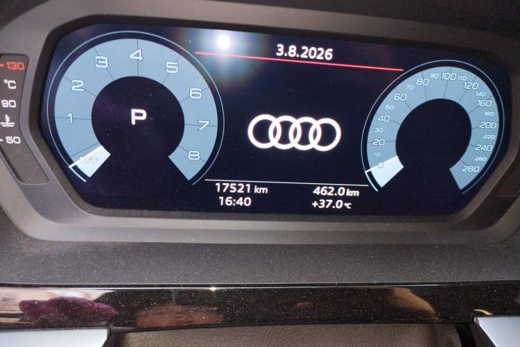 Used Audi A3 2024 Sportback 35 TFSI Fashionable Sports Model Odometer Close Up