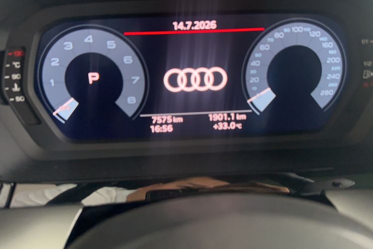 Used Audi A3 2024 A3L Limousine 35 TFSI Fashion Sport Model Odometer Close Up