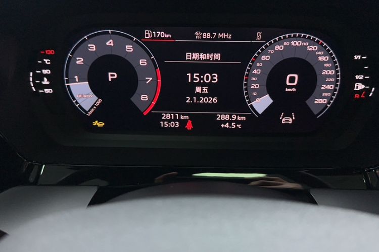 Used Audi A3 2025 A3L Limousine 35TFSI Prestige Edition Odometer Close Up