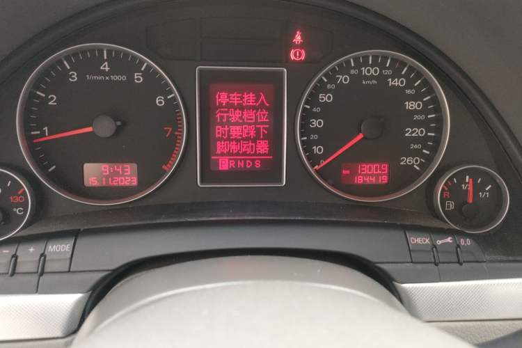 Used Audi A4 2008 1.8T automatic comfort version Odometer Close Up