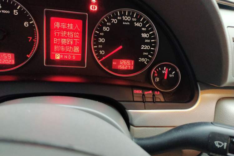 Used Audi A4 2008 1.8T automatic comfort version Odometer Close Up