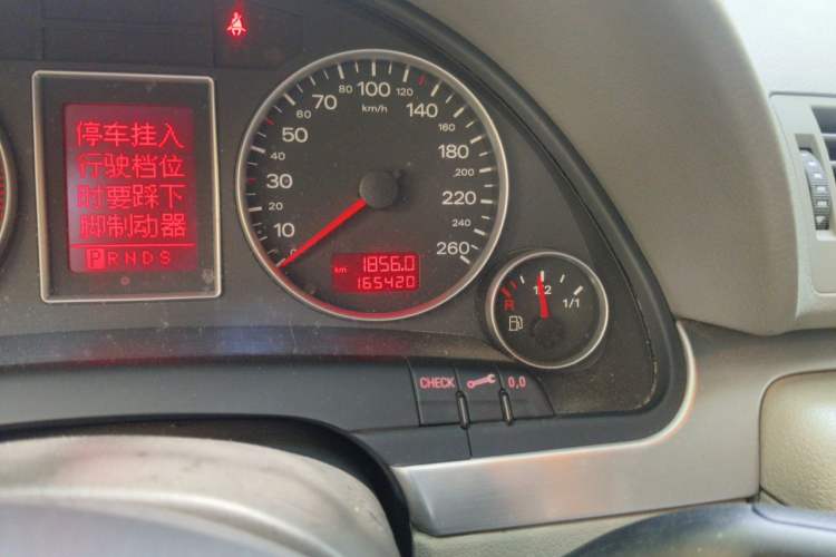 Used Audi A4 2008 1.8T automatic comfort version Odometer Close Up