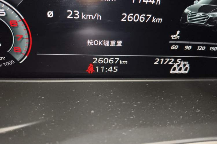 Used Audi A4 2022 Avant 40 TFSI Fashion Dynamic Model Odometer Close Up