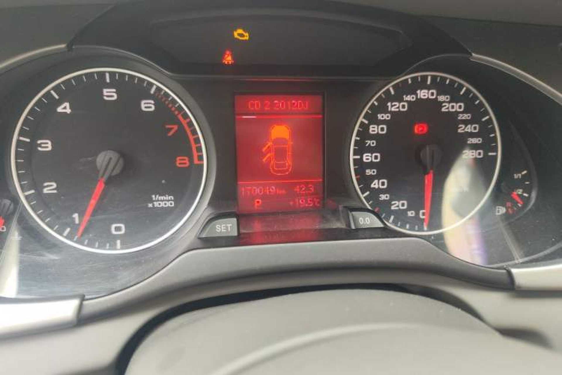 Used Audi A4L 2011 2.0 TFSI Comfort Model Odometer Close Up
