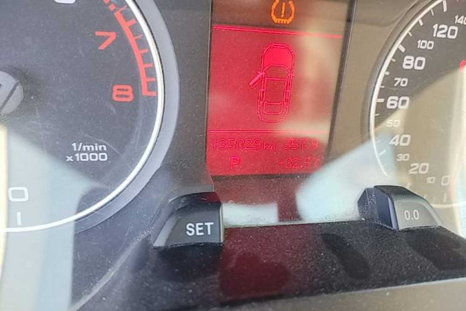 Used Audi A4L 2011 2.0 TFSI Comfort Model Odometer Close Up