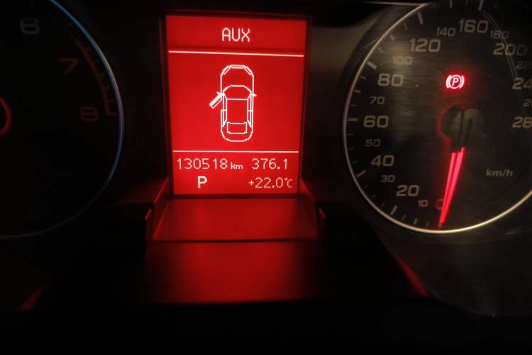 Used Audi A4L 2011 2.0 TFSI Comfort Model Odometer Close Up