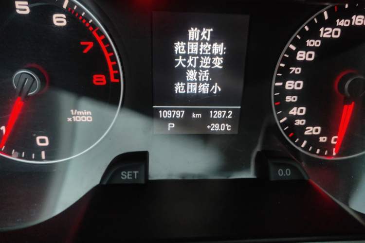 Used Audi A4L 2015 35 TFSI Automatic Technology Model Odometer Close Up
