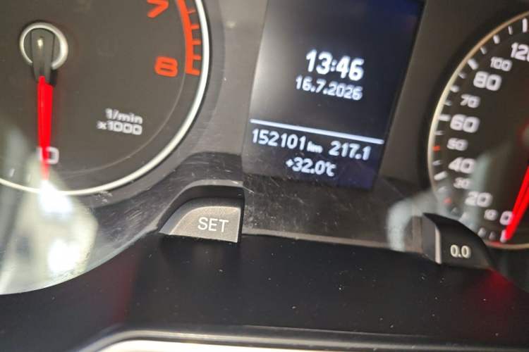 Used Audi A4L 2015 35 TFSI Automatic Comfort Model Odometer Close Up