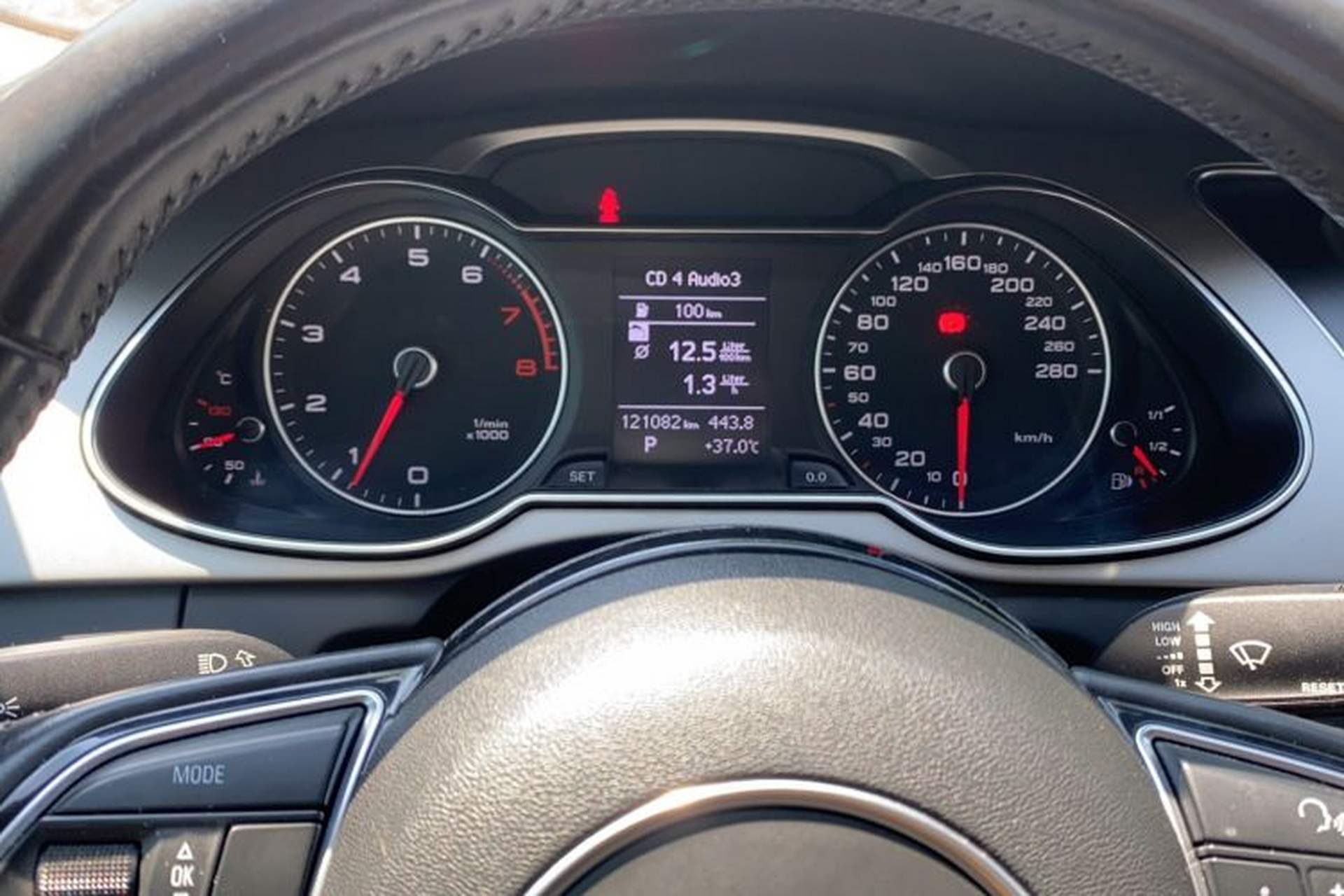 Used Audi A4L 2016 35 TFSI Collector's Edition Automatic Standard Model Odometer Close Up