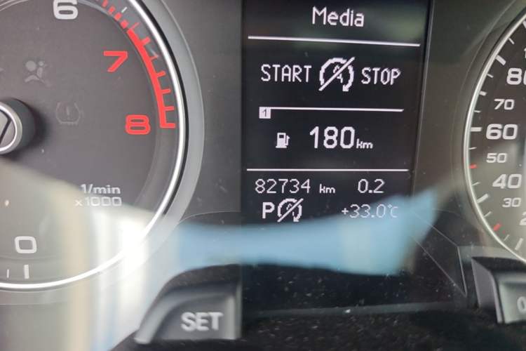 Used Audi A4L 2016 35 TFSI Collector's Edition Automatic Standard Model Odometer Close Up