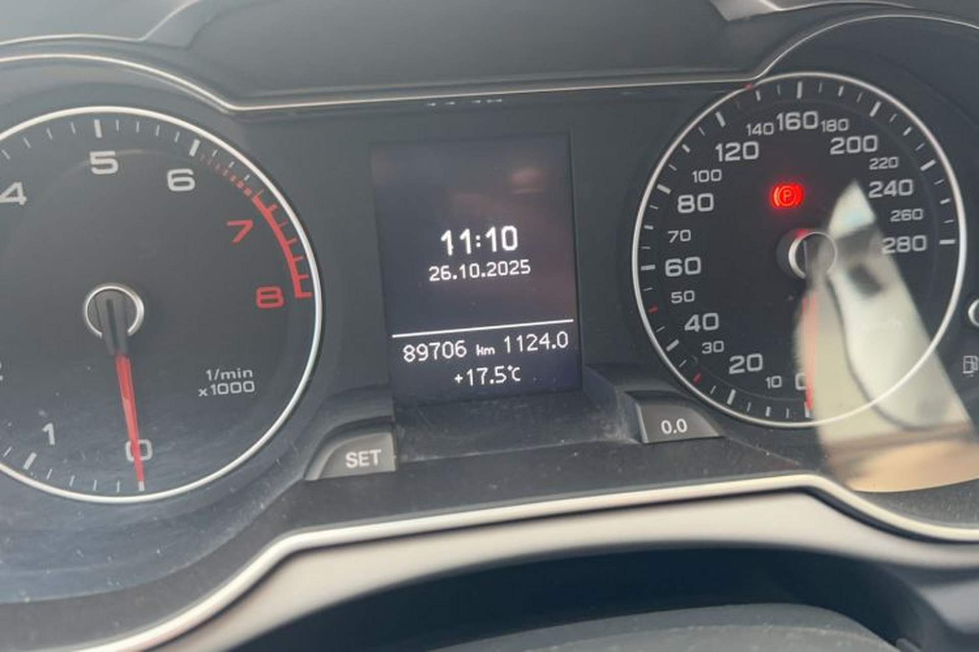 Used Audi A4L 2016 30 TFSI Collector's Edition Automatic Comfort Model Odometer Close Up
