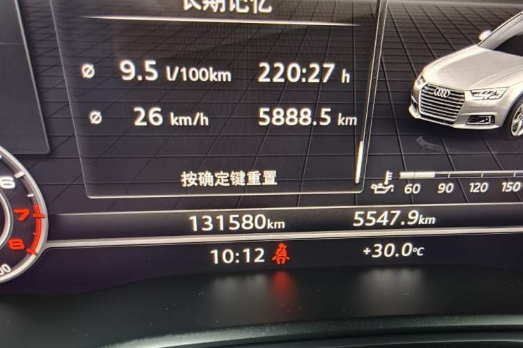 Used Audi A4L 2017 45 TFSI quattro Sport Edition Odometer Close Up