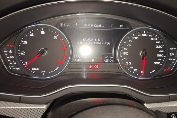 Used Audi A4L 2017 40 TFSI Fashion Model Odometer Close Up