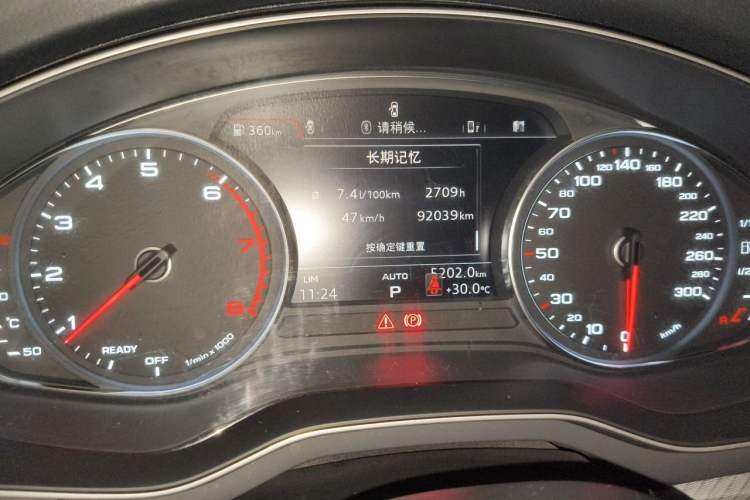 Used Audi A4L 2017 40 TFSI Fashion Model Odometer Close Up