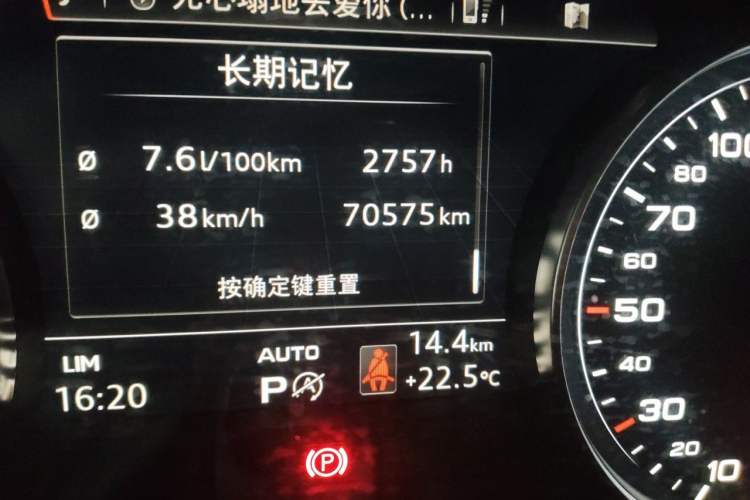 Used Audi A4L 2017 40 TFSI Fashion Model Odometer Close Up