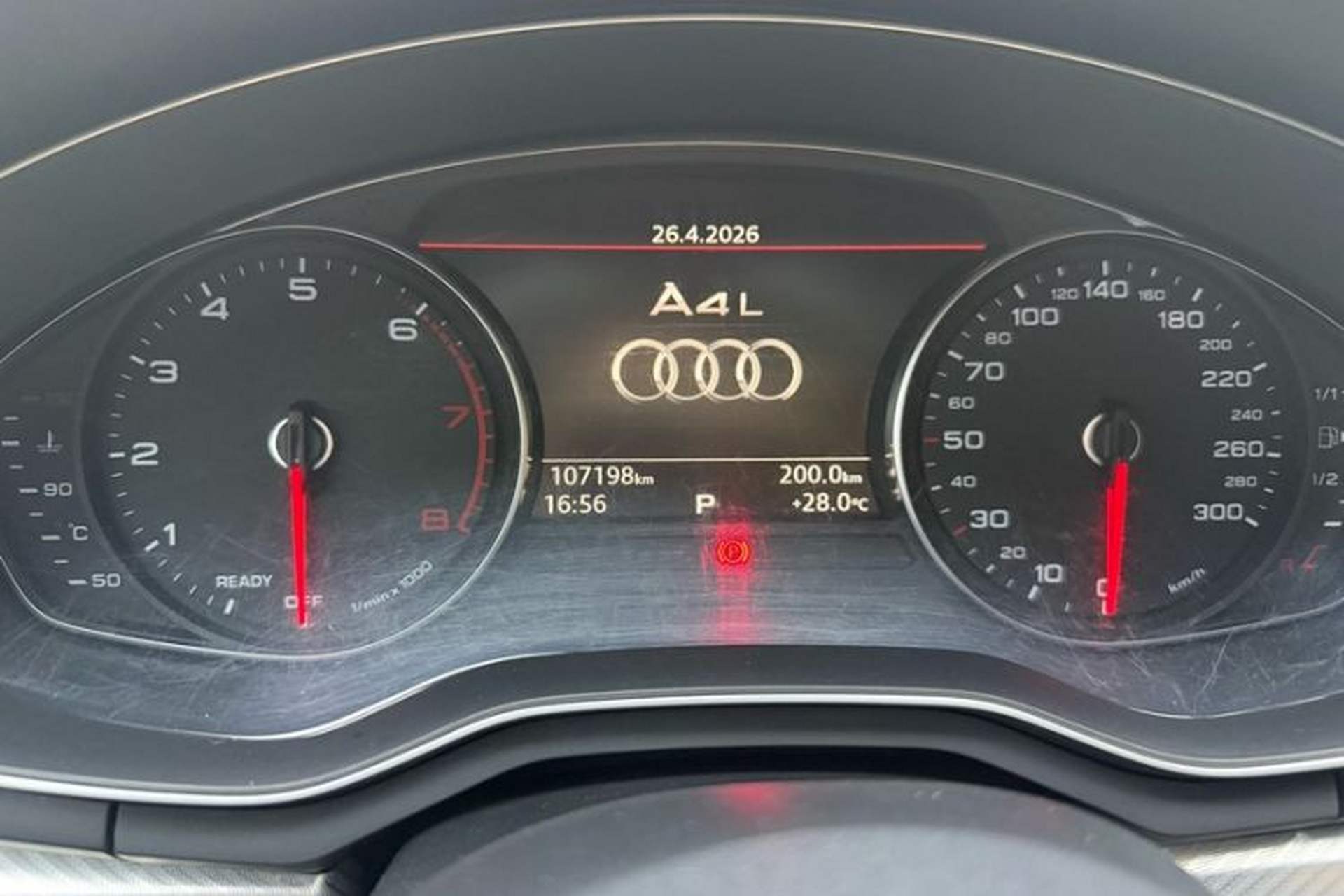 Used Audi A4L 2017 Plus 40 TFSI Ambition Model Odometer Close Up