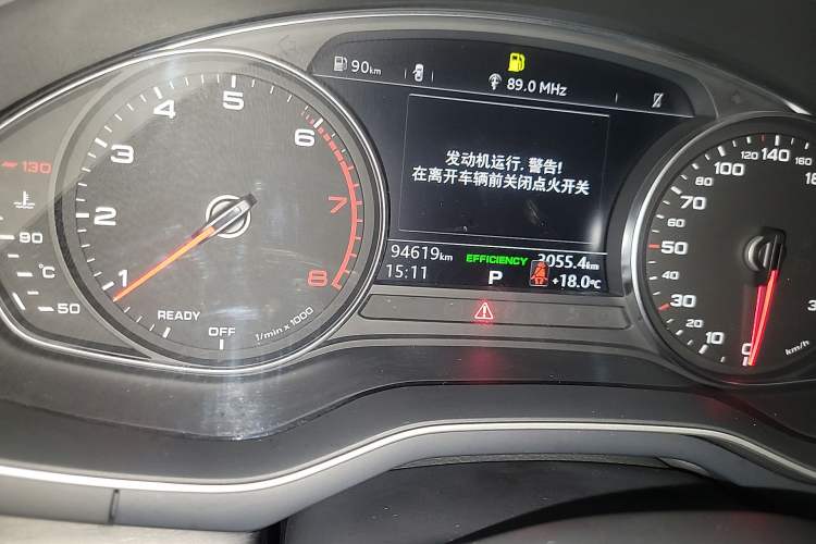 Used Audi A4L 2017 45 TFSI quattro Sport Edition Odometer Close Up