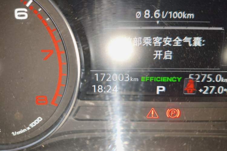Used Audi A4L 2017 40 TFSI Fashion Model Odometer Close Up