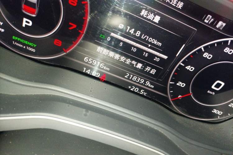 Used Audi A4L 2017 Plus 40 TFSI Sport Model Odometer Close Up