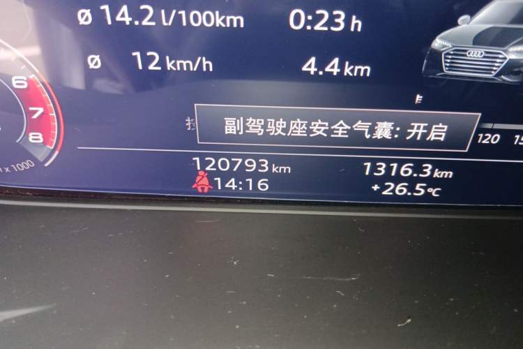 Used Audi A4L 2017 Plus 40 TFSI Ambition Model Odometer Close Up