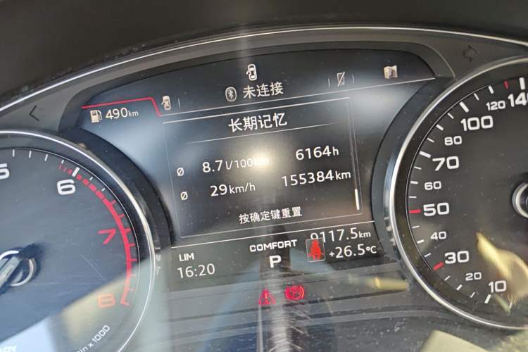 Used Audi A4L 2017 Plus 40 TFSI Fashion Model Odometer Close Up