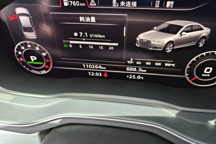 Used Audi A4L 2017 45 TFSI quattro Sport Edition Odometer Close Up