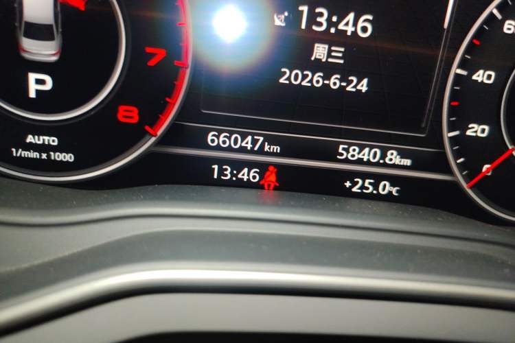 Used Audi A4L 2017 Plus 40 TFSI Style Edition Odometer Close Up