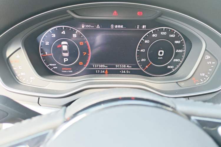 Used Audi A4L 2017 Plus 40 TFSI Sport Model Odometer Close Up