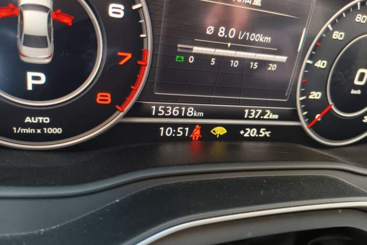 Used Audi A4L 2017 45 TFSI quattro Sport Edition Odometer Close Up