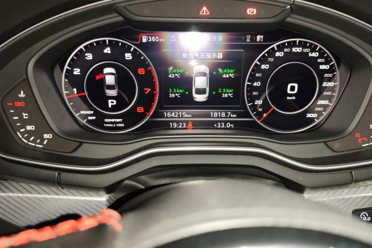 Used Audi A4L 2017 Plus 40 TFSI Fashion Model Odometer Close Up